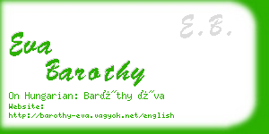 eva barothy business card